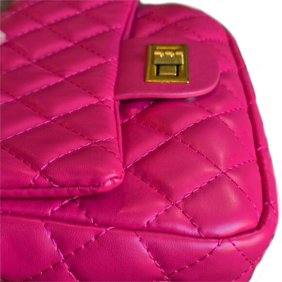 Hot Pink NWT Classic Mini Flap Cross Body Bag - Picture 4 of 12